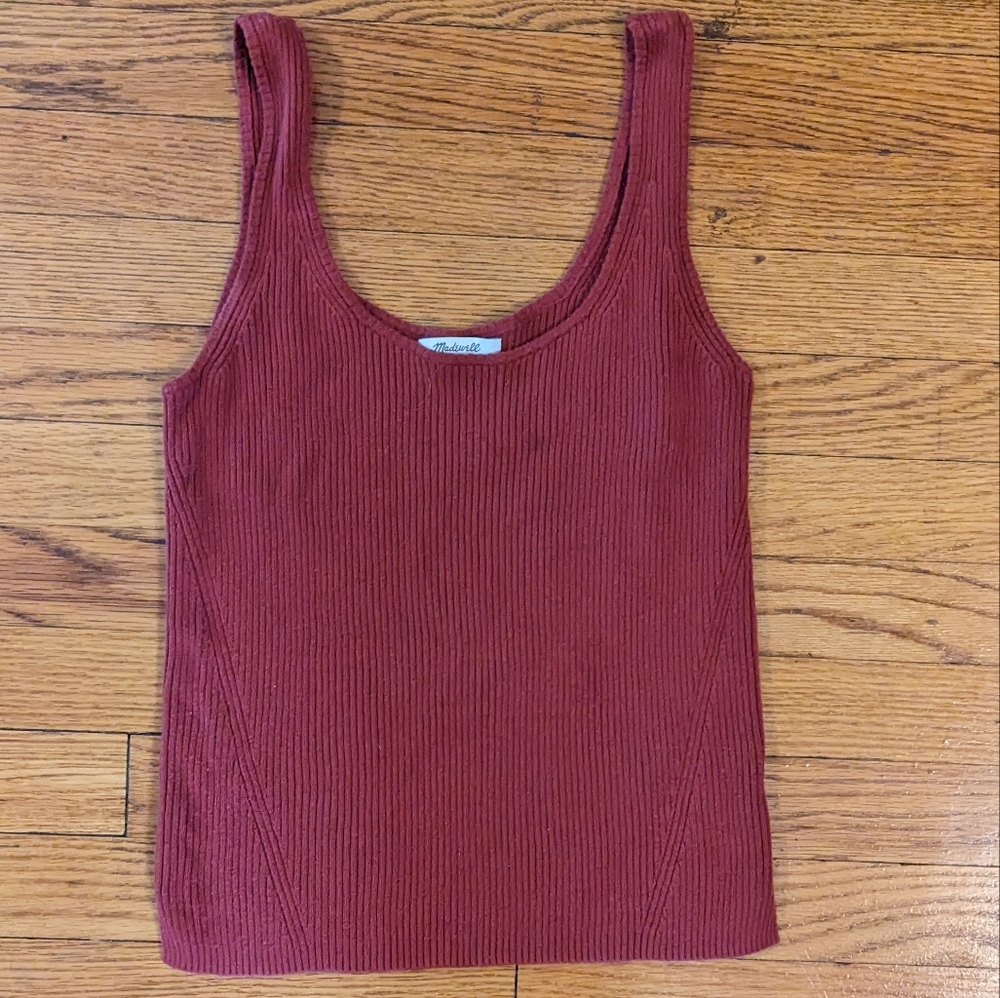 Madewell Ribbed Maroon Tank Top